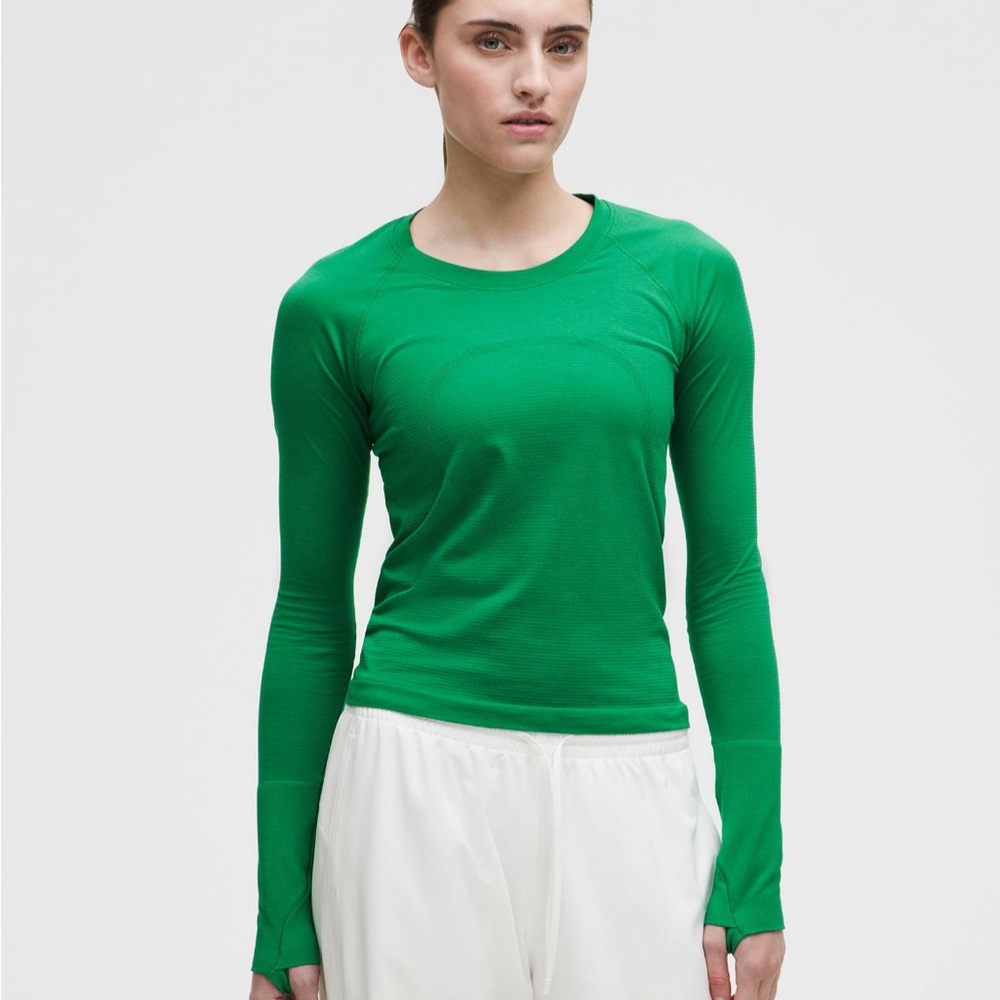 lululemon athletica Vibrant Green Long Sleeve Top